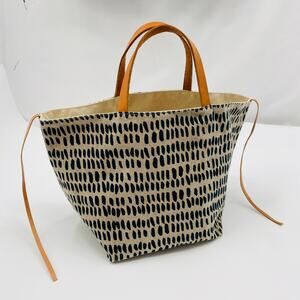 Bookhou leather accent spotted tote bag